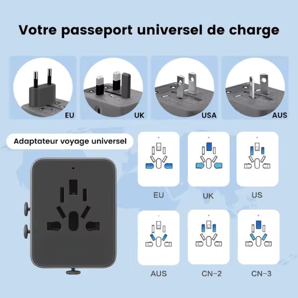 Adaptateur de Voyage Universel